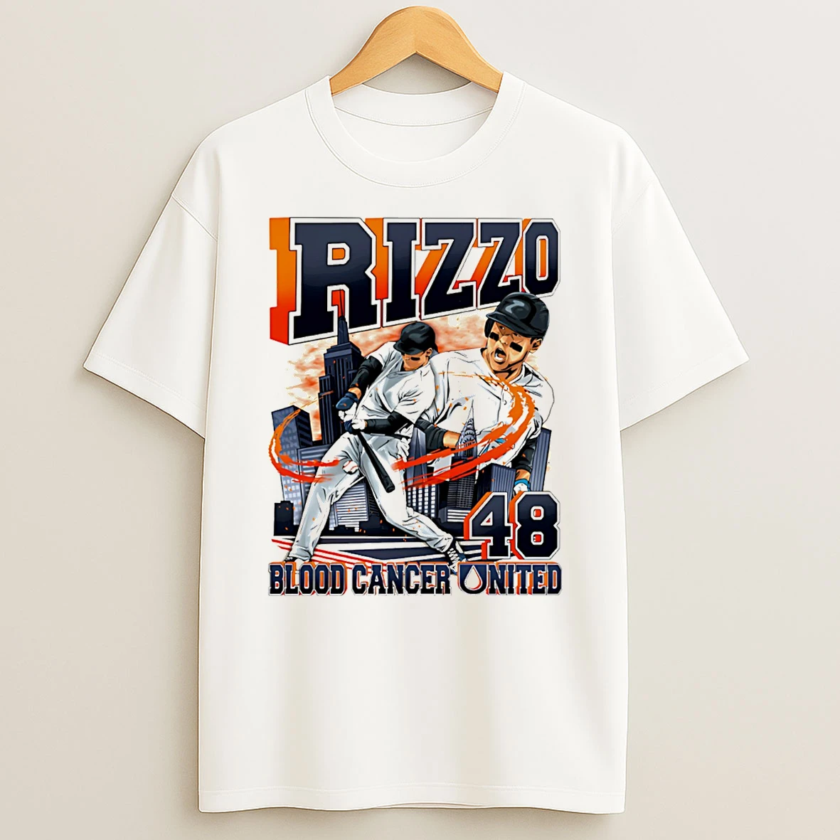 Anthony Rizzo Bcu Hand Drawn Artwork T Shirt