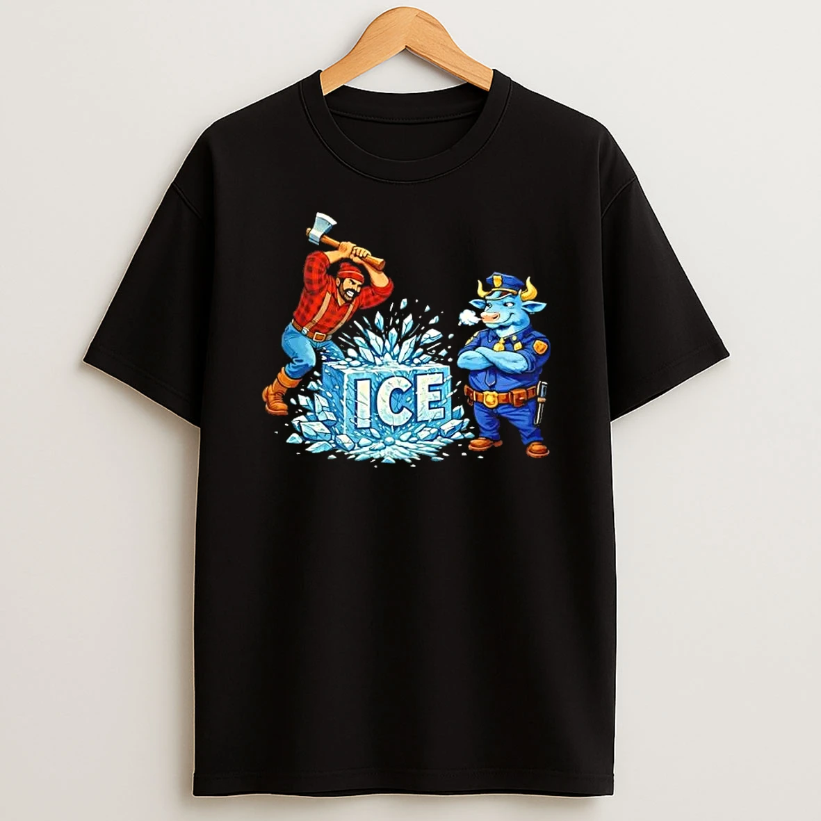 Anti Ice Cartoon Graphic T Shirt