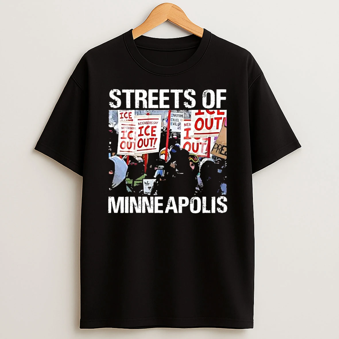 Anti Ice Streets Of Minneapolis Protest Graphic T Shirt