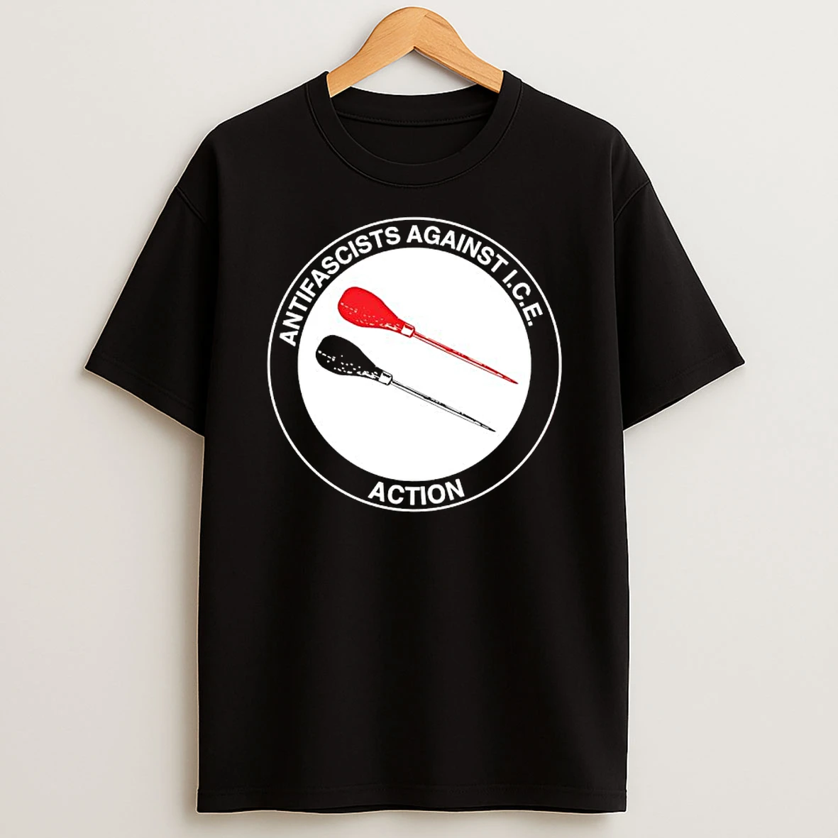 Antifascists Against I C E Action Logo T Shirt