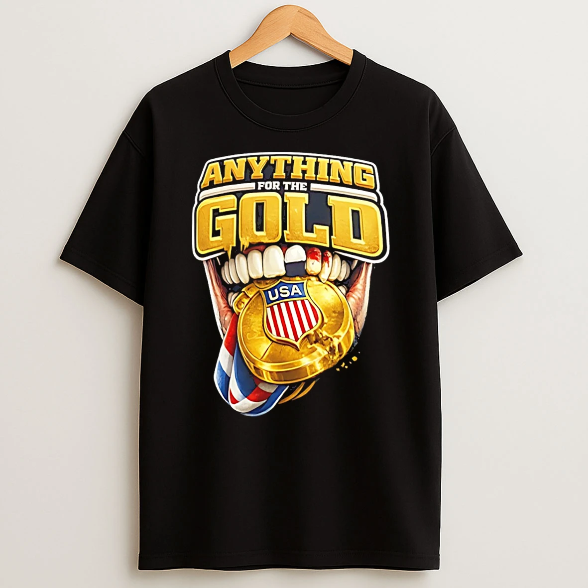 Anything For The Gold Jack Hughes Teeth T Shirt