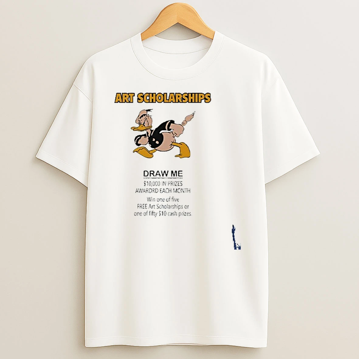 Art Scholarships Draw Me Vintage Cartoon Duck T Shirt