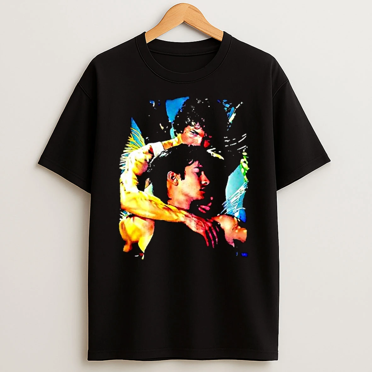 Artistic Portrait Two Men Embracing Under Water Lighting T Shirt