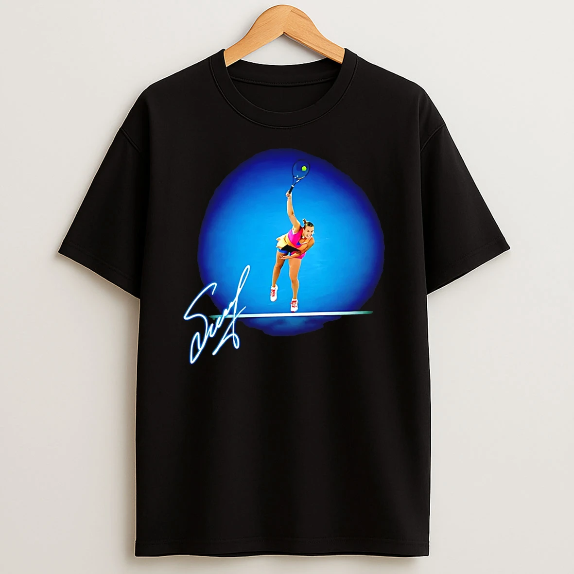 Aryna Sabalenka Tennis Player Signature Graphic T Shirt
