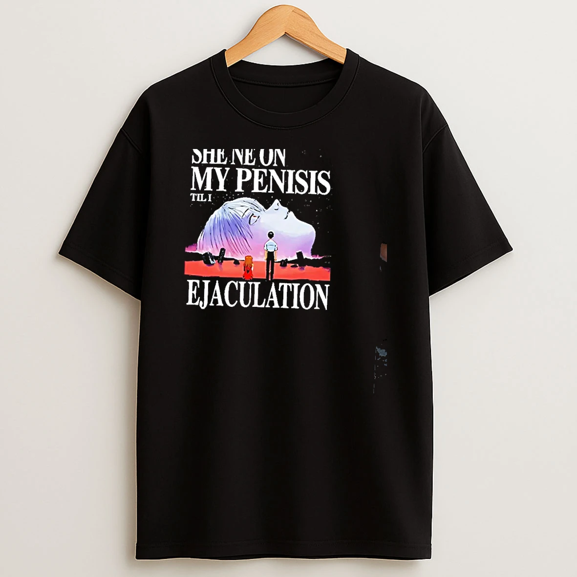 Asuka And Shinji She Neon Penisis Til I Ejaculation T Shirt