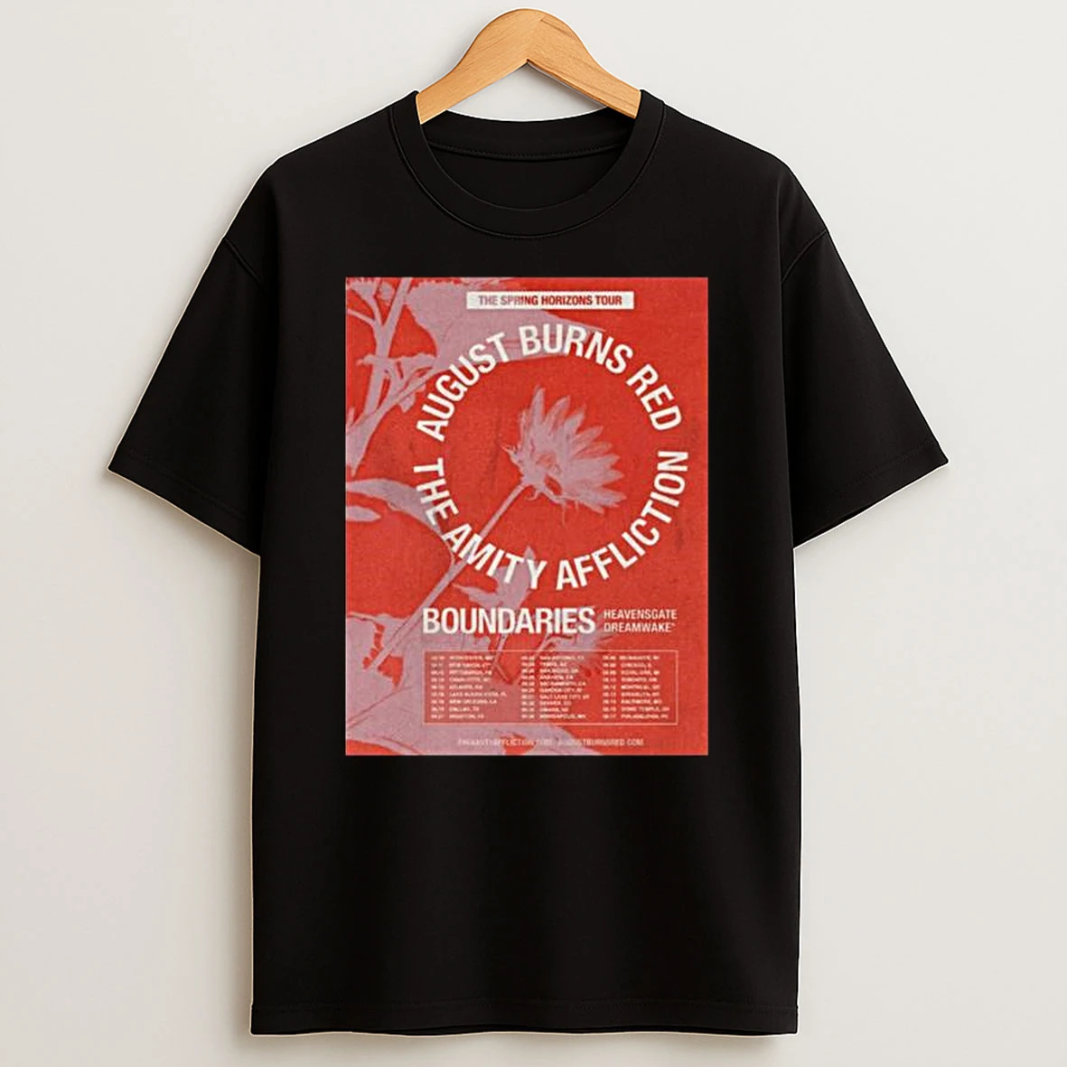August Burns Red The Spring Horizons Tour 2026 Schedule Tour Dates T Shirt