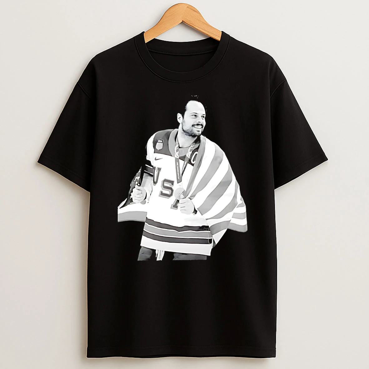 Auston Matthews Usa Olympic Champions 2026 Player Collage T Shirt