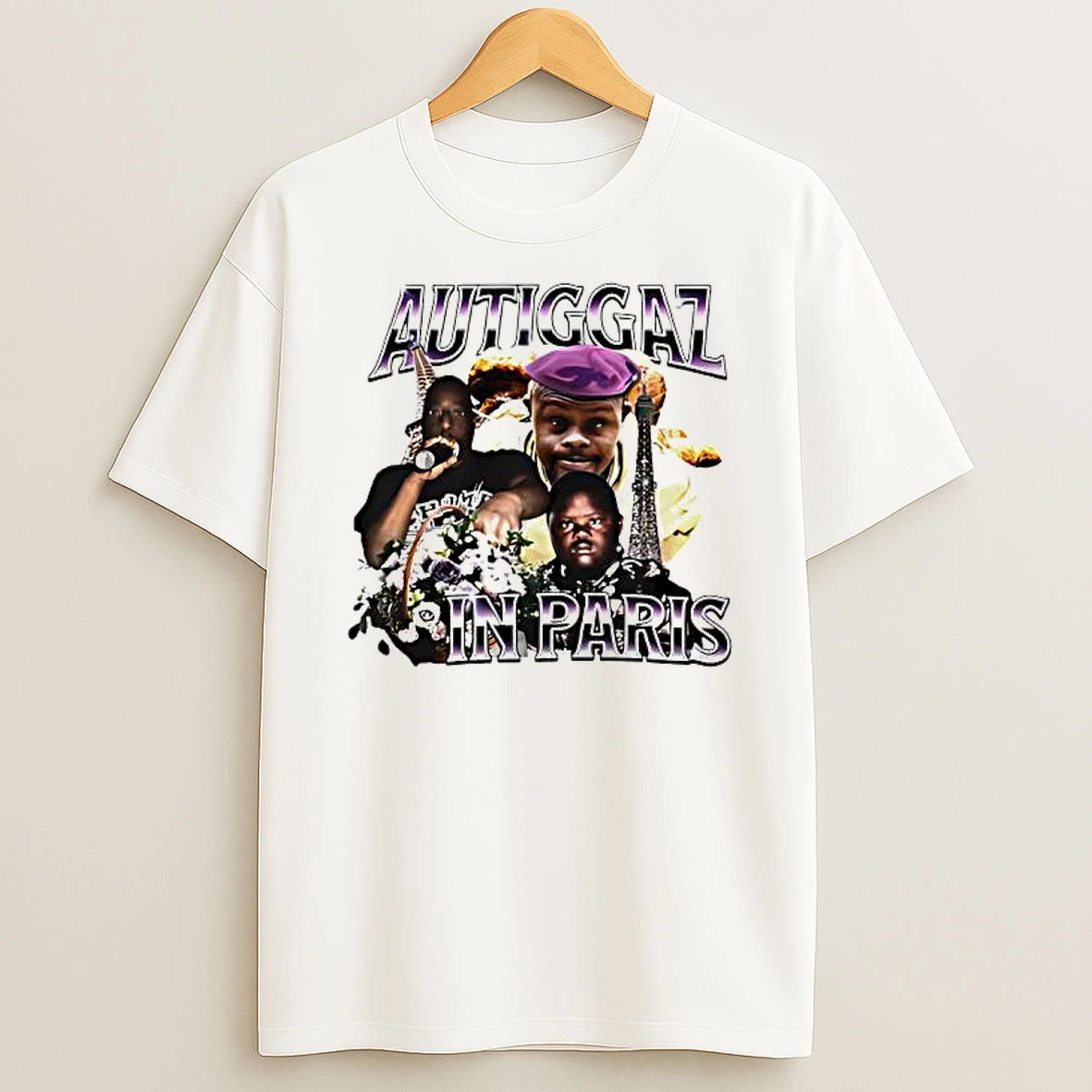 Autiggaz In Paris Human Graphic T Shirt
