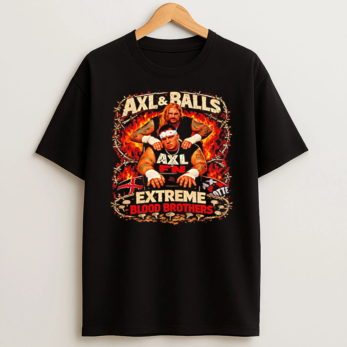 Axl And Balls Mahoney Extreme Blood Brothers T Shirt