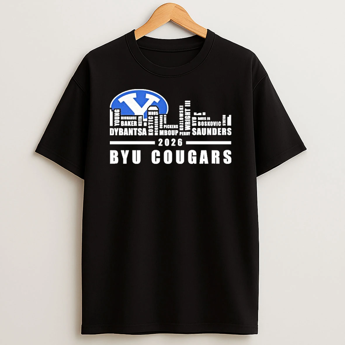 Byu Basketball Skyline Player Names 2026 T Shirt
