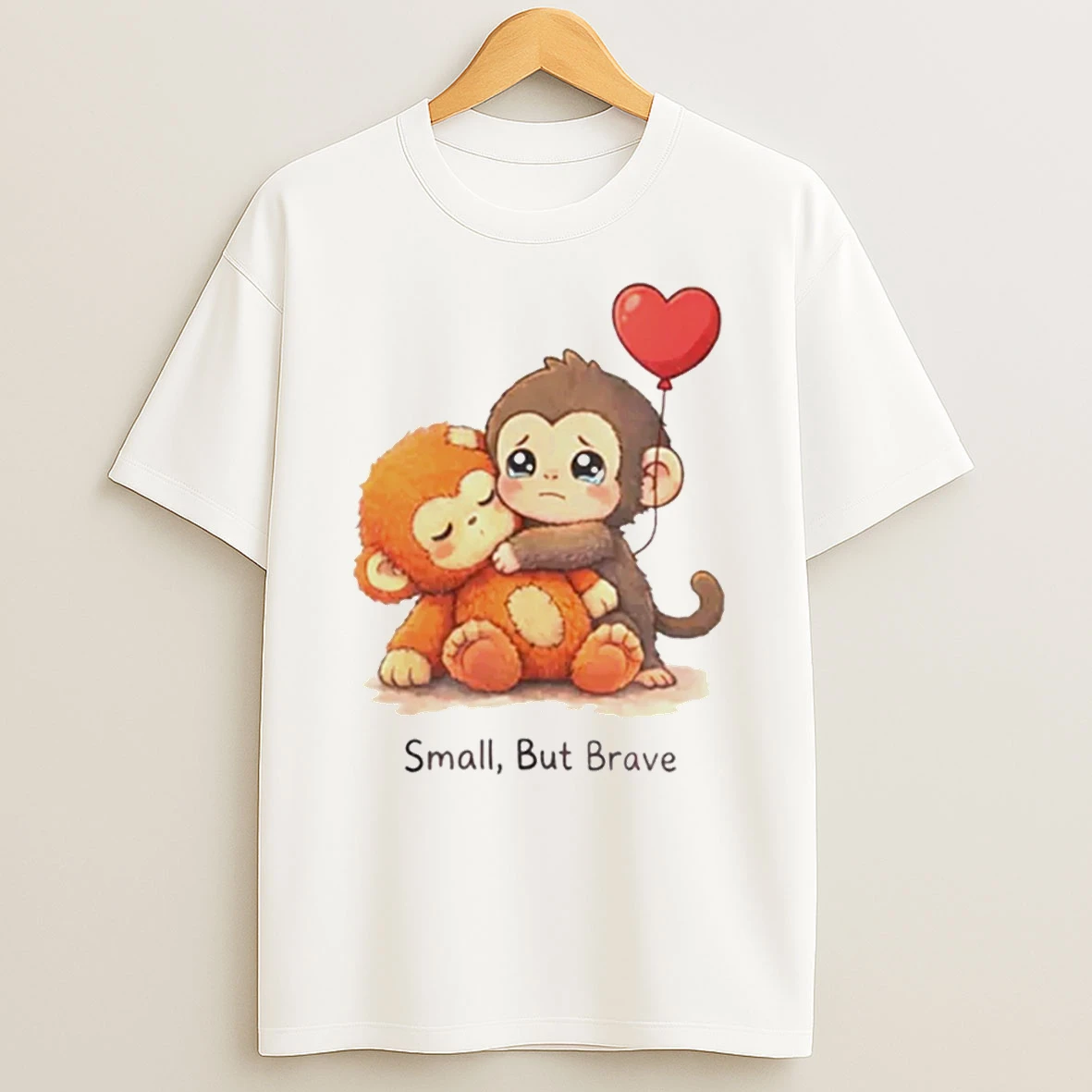 Baby Punch Monkey Small But Brave T Shirt