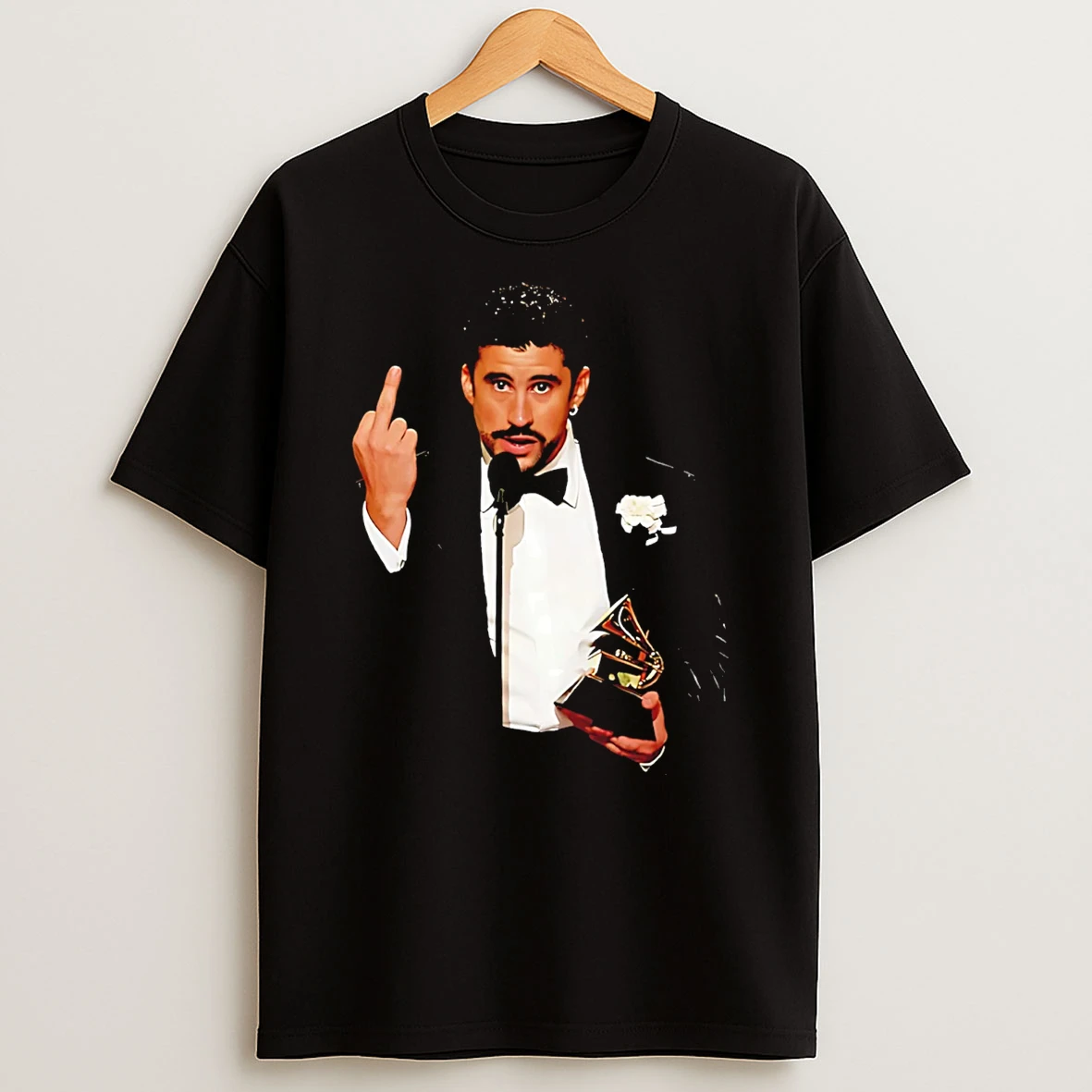 Bad Bunny Grammy 2026 Middle Finger T Shirt