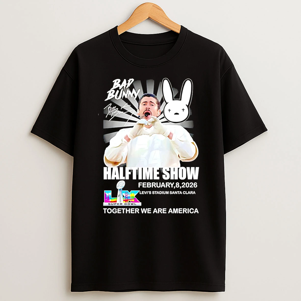 Bad Bunny Halftime Show Together We Are America T Shirt