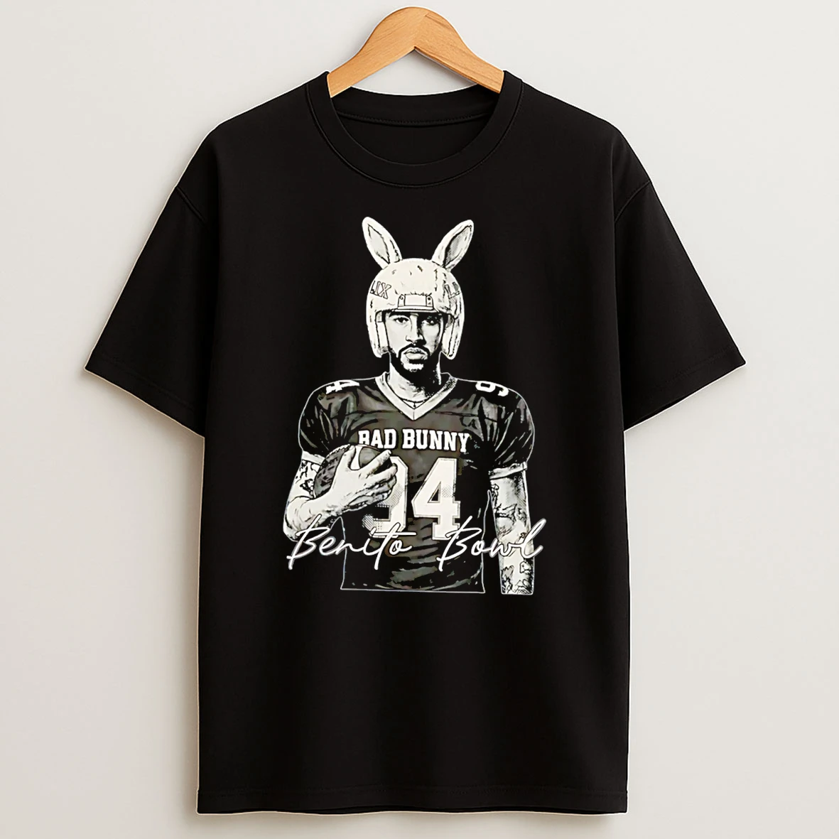 Bad Bunny Super Bowl Benito Bowl Football T Shirt