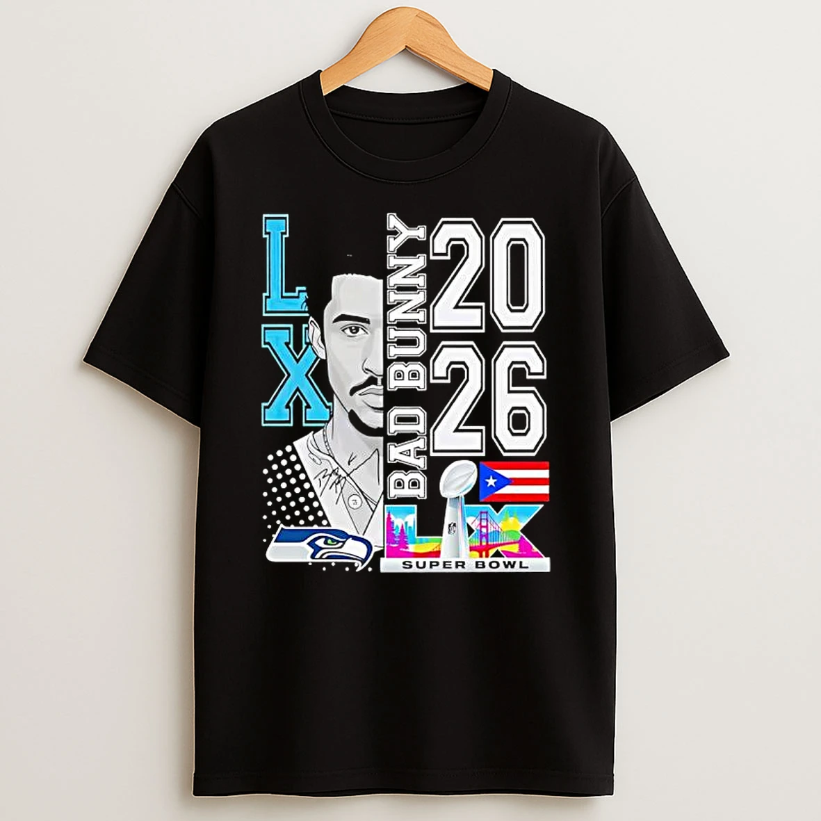 Bad Bunny Super Bowl Lx 2026 Puerto Rican Music Seattle T Shirt