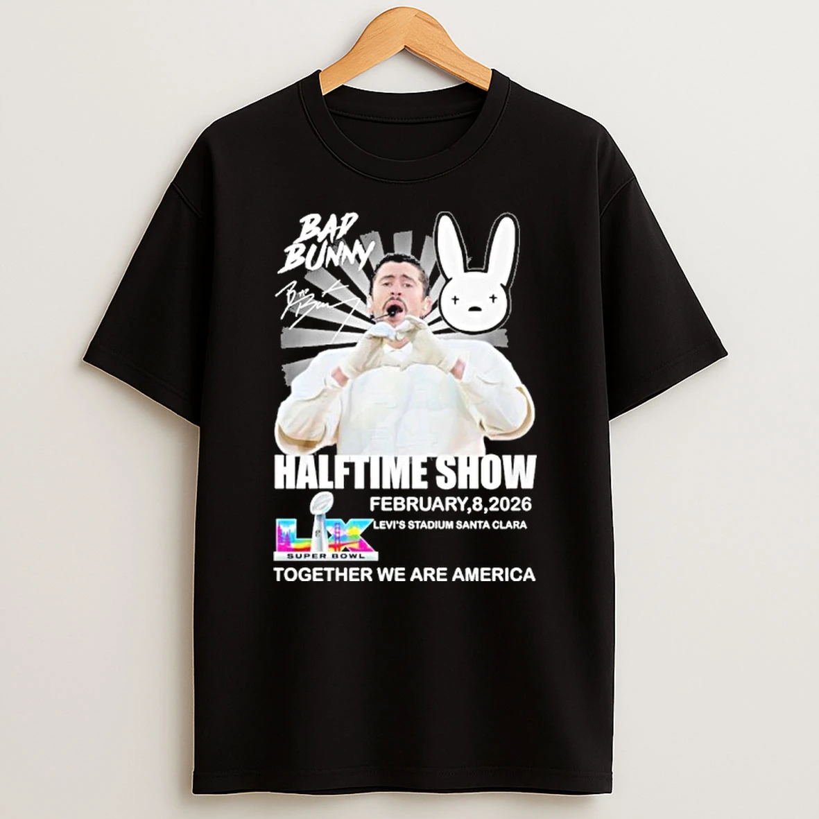 Bad Bunny Super Bowl Lx Halftime Show Together We Are America T Shirt