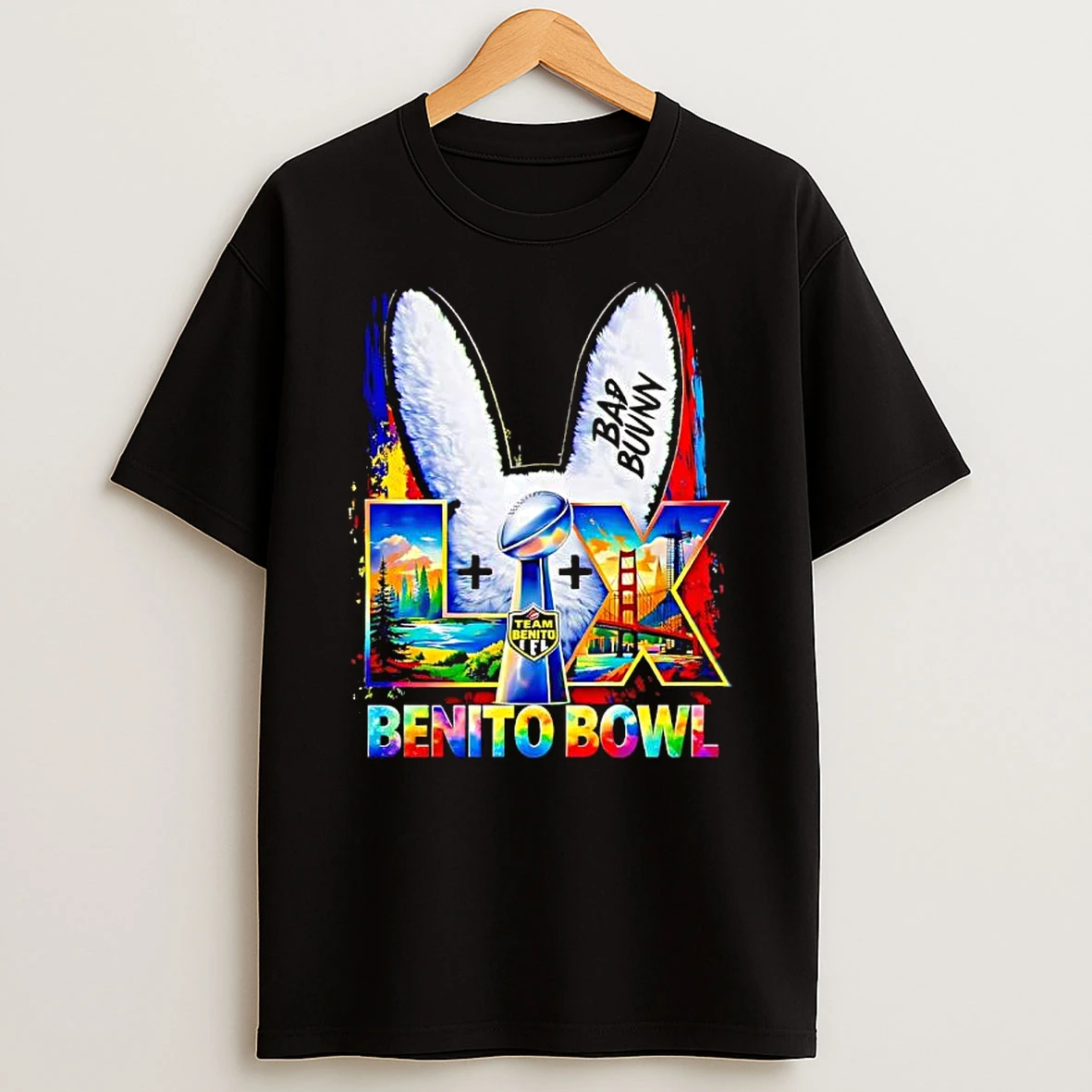 Bad Bunny Super Bowl Retro Team Benito T Shirt