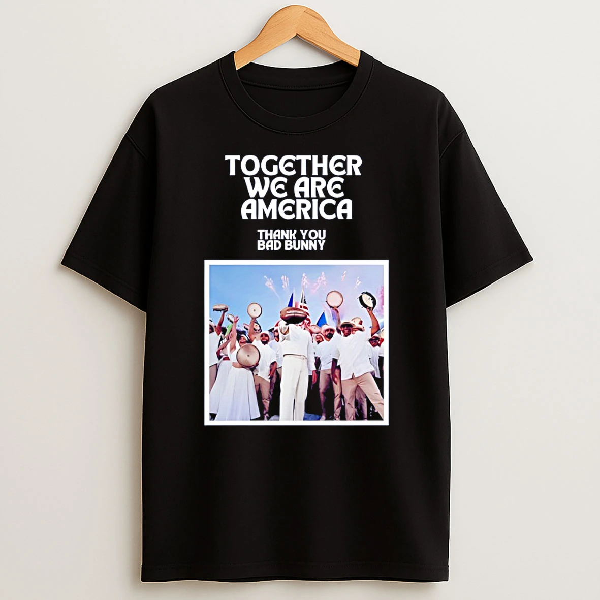 Bad Bunny Super Bowl Together We Are America Thank You Bunny T Shirt