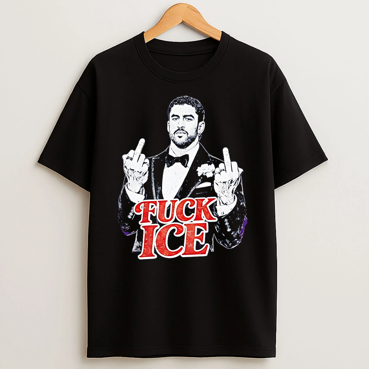 Bad Bunny Middle Finger Fuck Ice Vintage T Shirt