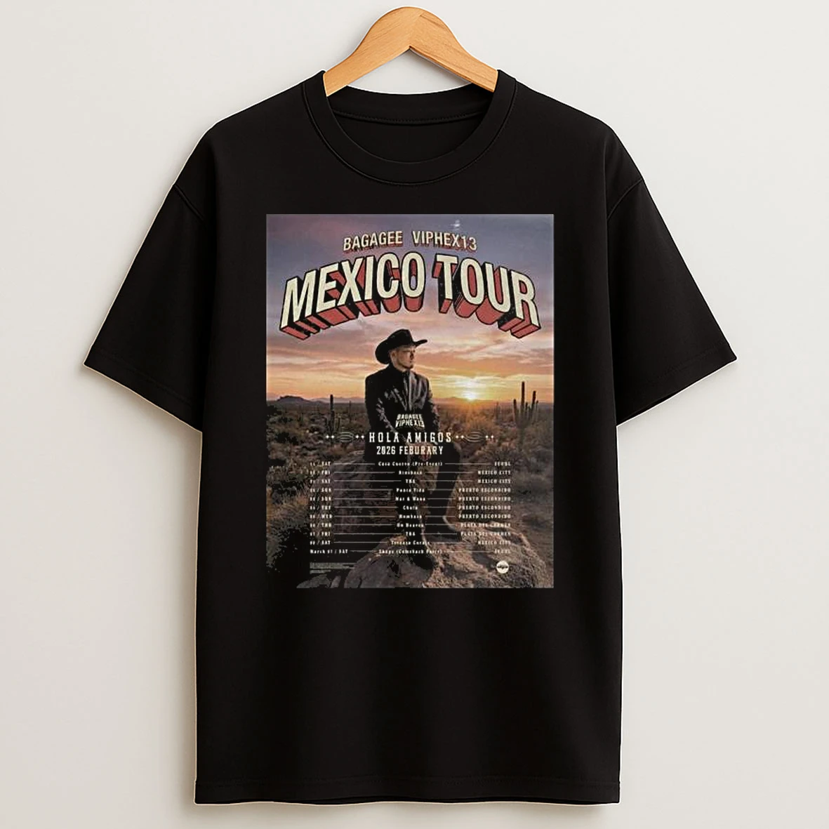 Bagagee Viphex13 Mexico Tour February 2026 T Shirt