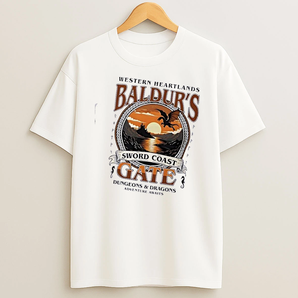 Baldurs Gate Sword Coast Dandd Fantasy Adventure T Shirt