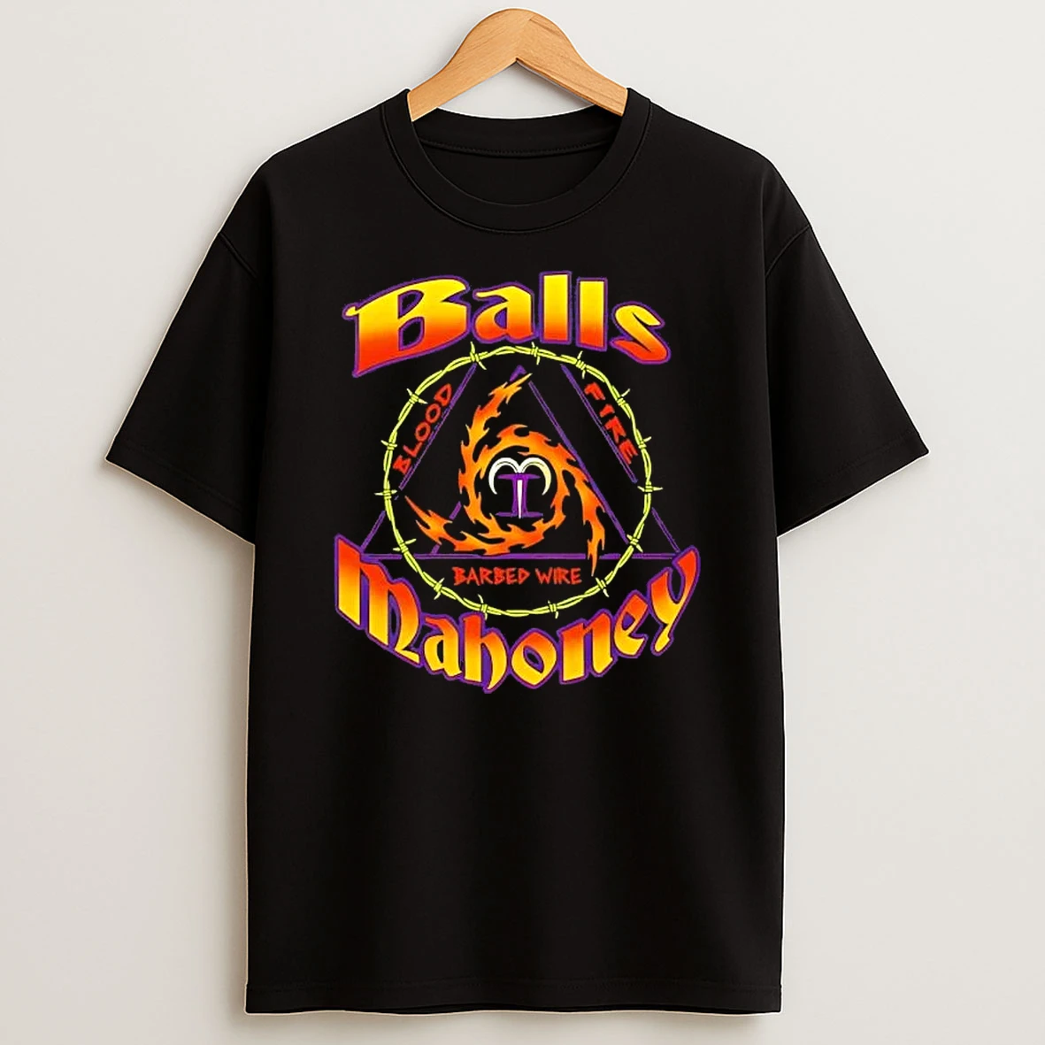 Ball Mahoney Blood Fire Barbed Wire T Shirt