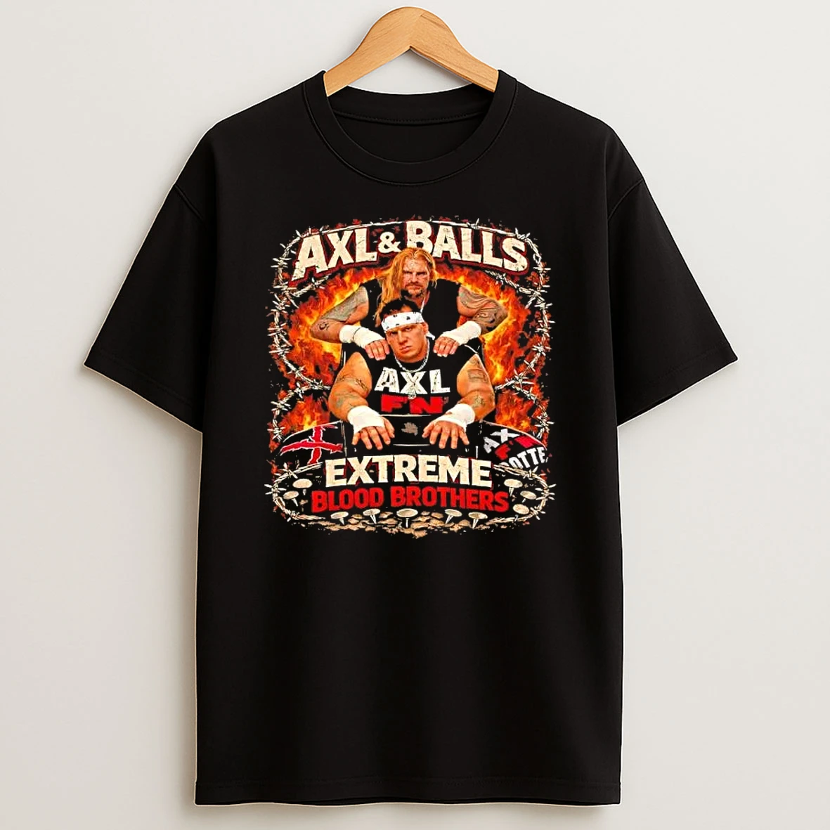 Balls Mahoney Axl And Balls Extreme Blood Brothers T Shirt