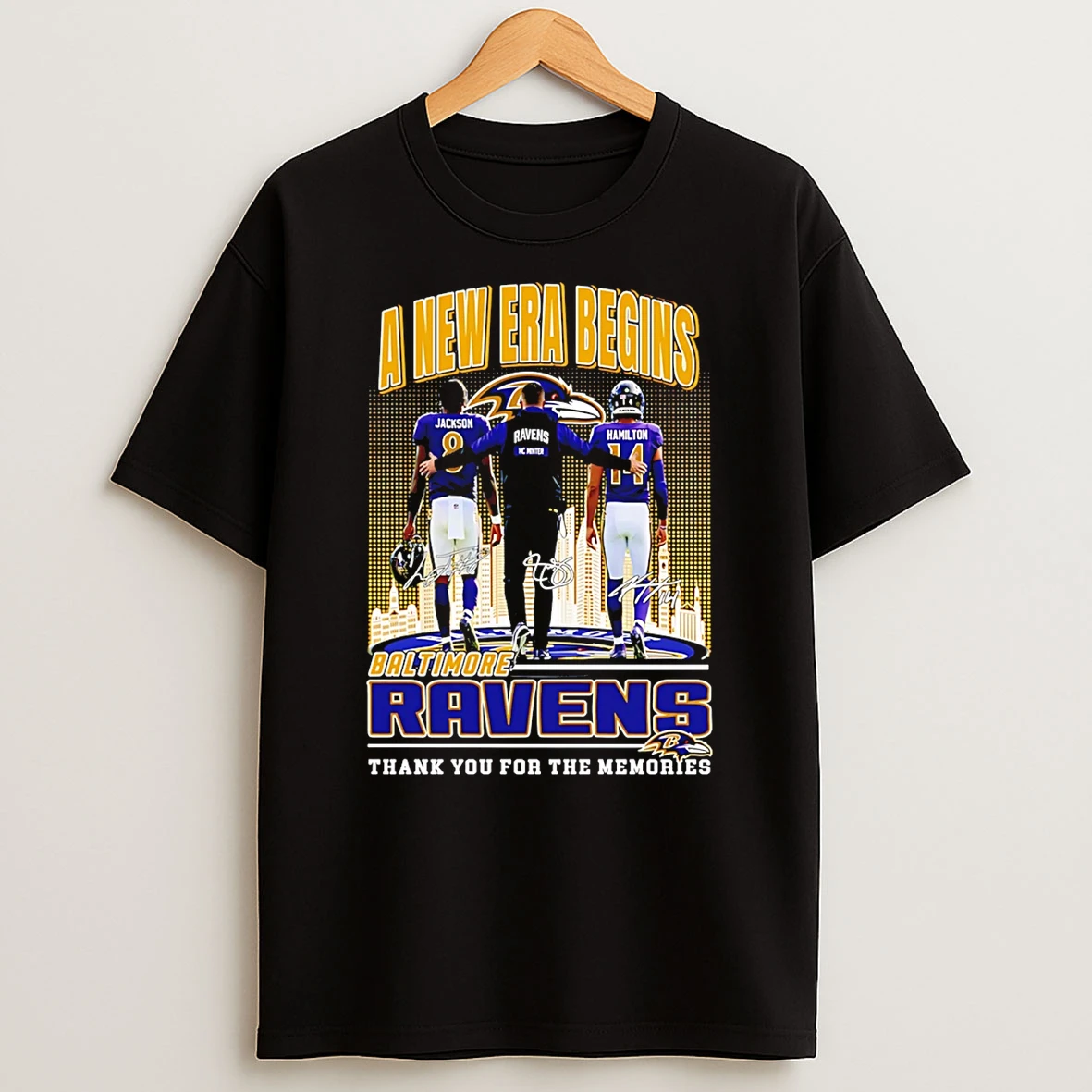 Baltimore Ravens A New Era Begins Thank You For The Memories T Shirt
