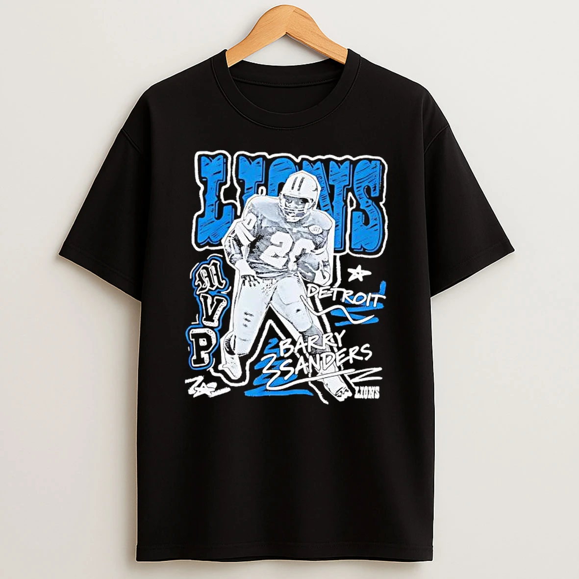 Barrt Sanders Mvp Detroit Lions Chalked Up T Shirt