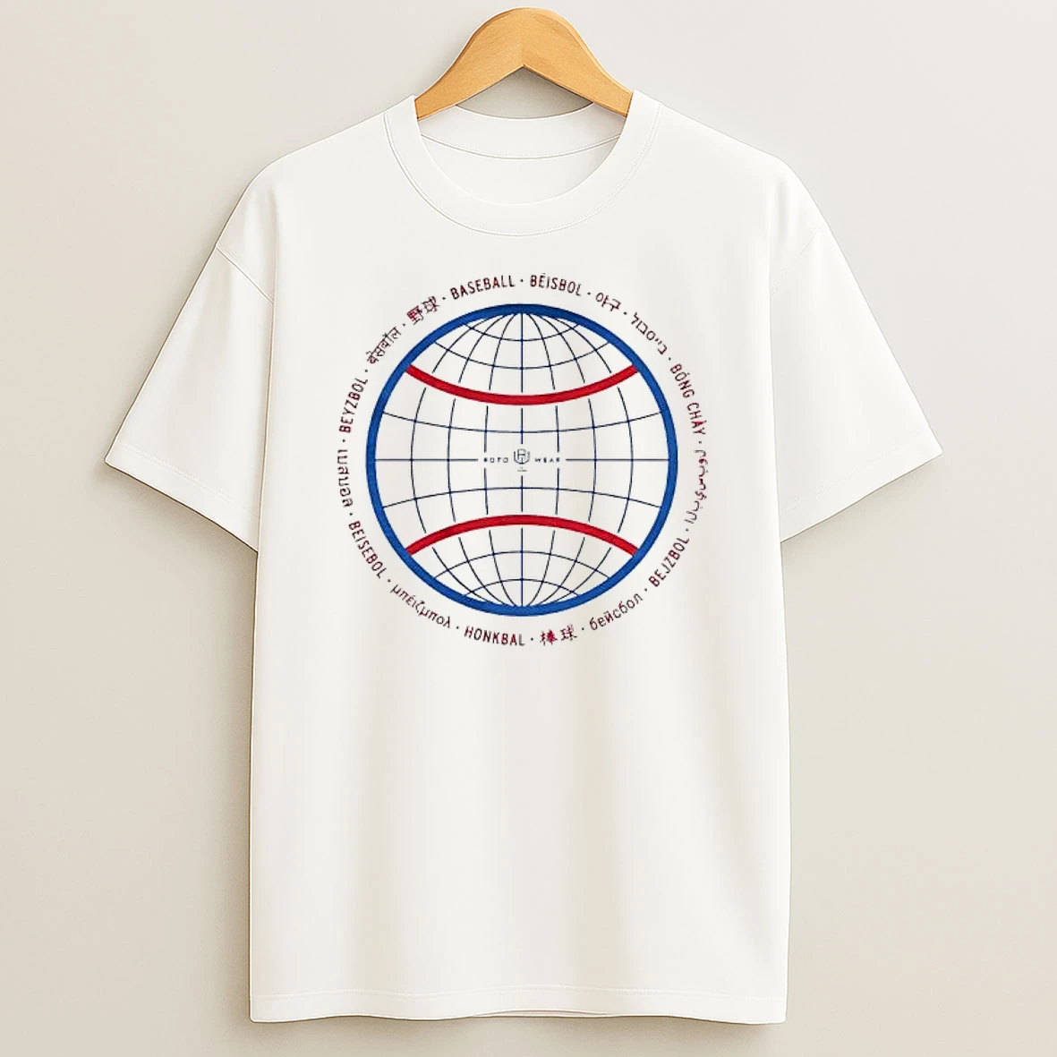 Baseball Multiple Languages Around Graphic T Shirt