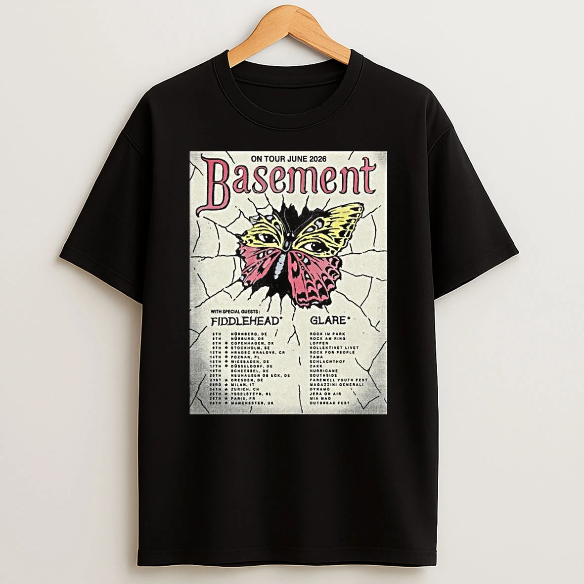 Basement Band On Tour 2026 T Shirt