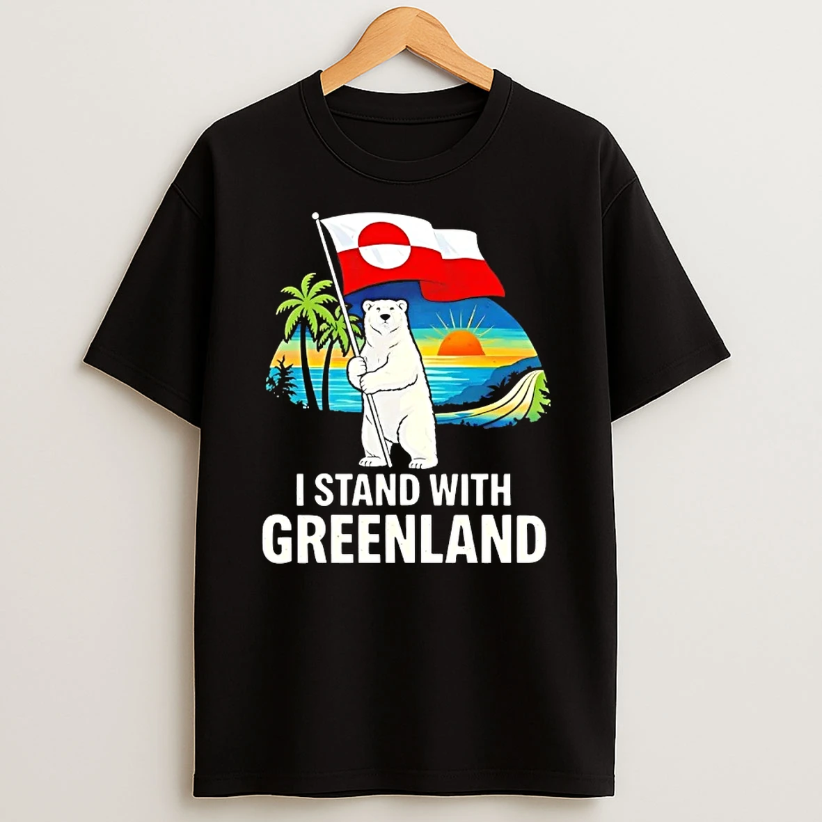 Bear I Stand With Greenland Vintage T Shirt