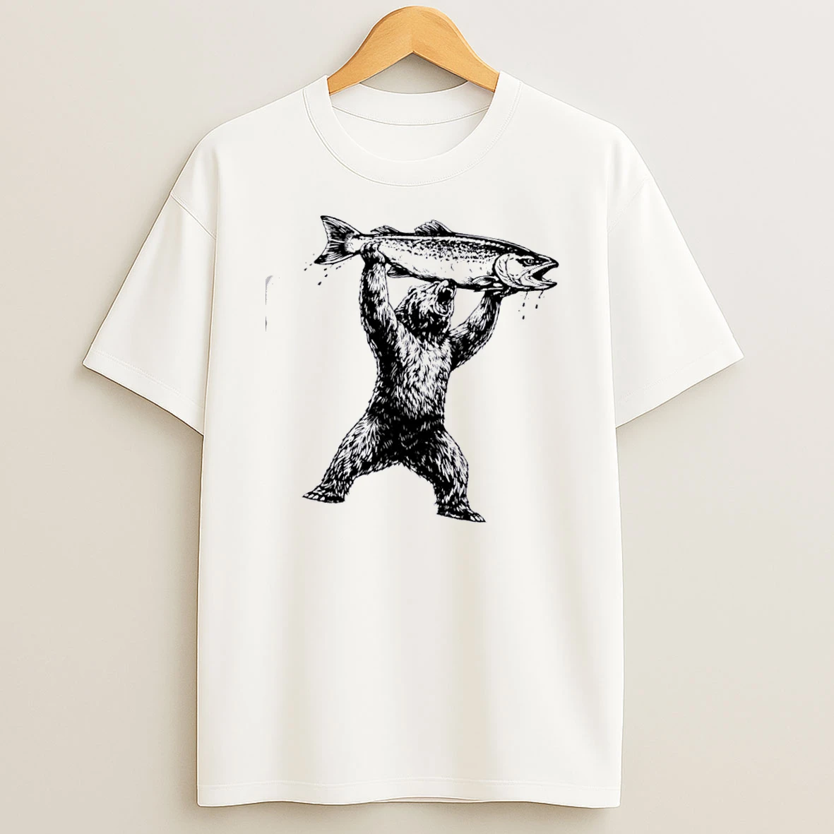 Bear Overhead Fish T Shirt