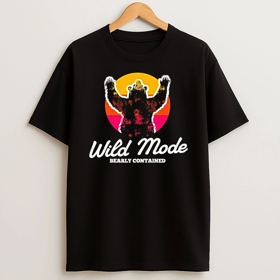 Bear Wild Mode Bearly Contained Vintage T Shirt