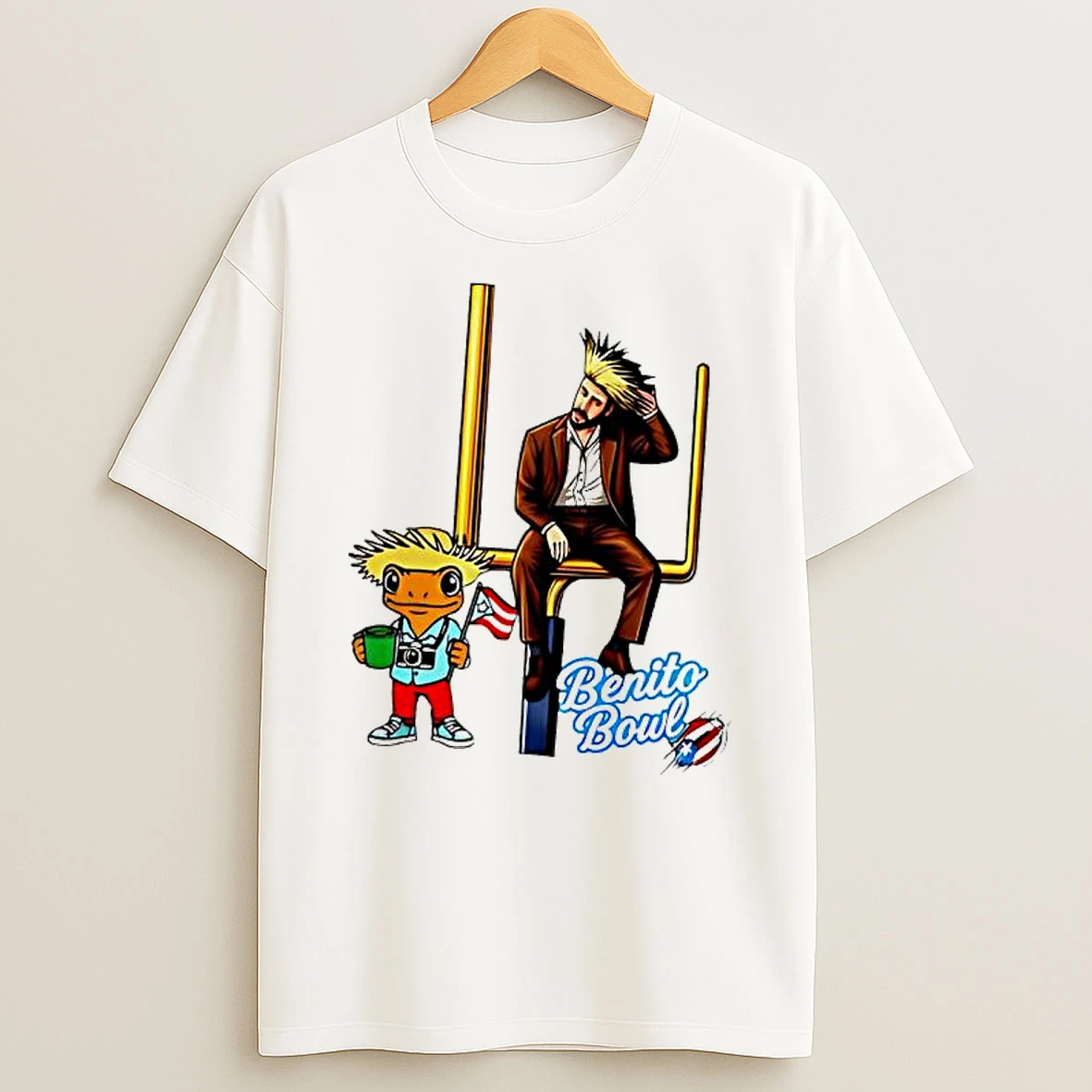Benito Bowl Bad Bunny And A Puerto Rico Coqui Frog Mascot T Shirt