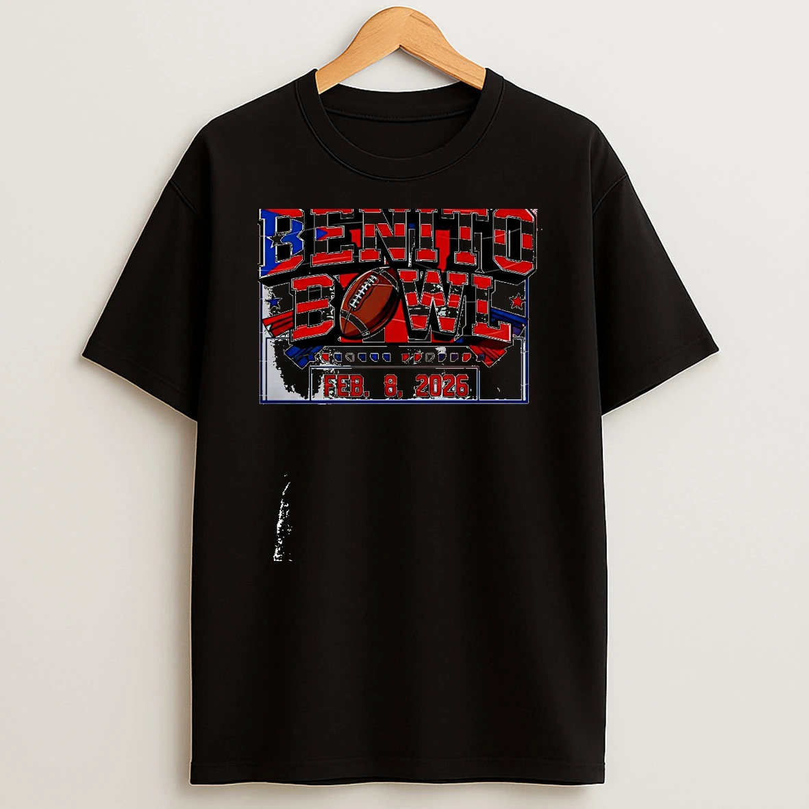 Benito Bowl Feb 8 2026 Puerto Rico Flag Stars Football T Shirt