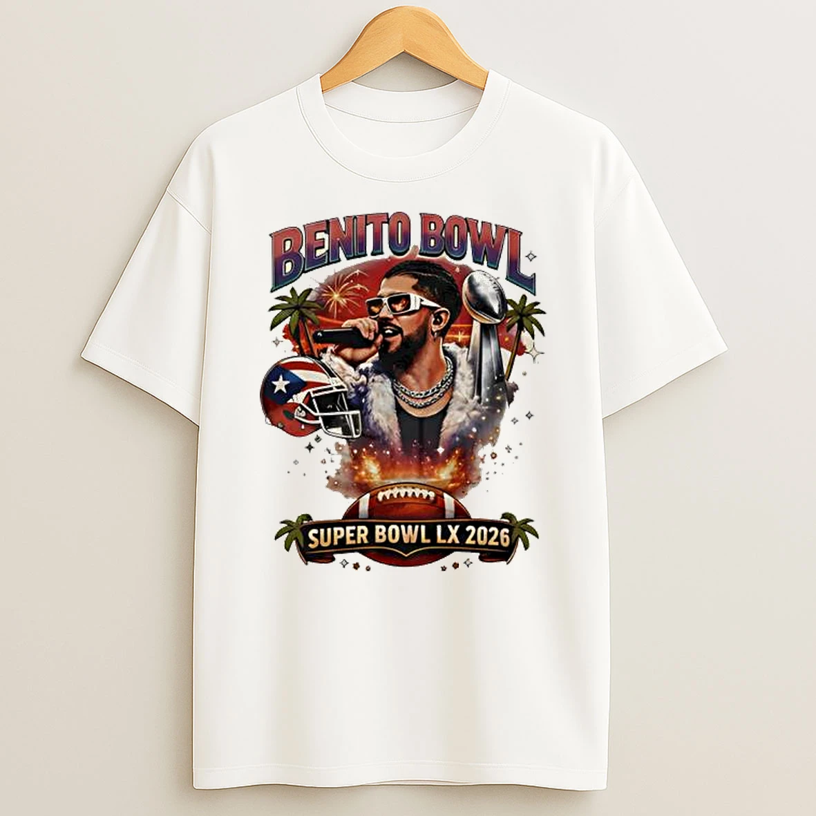 Benito Bowl Half Time Super Bowl Lx 2026 Vintage Sporty Bad Bunn T Shirt