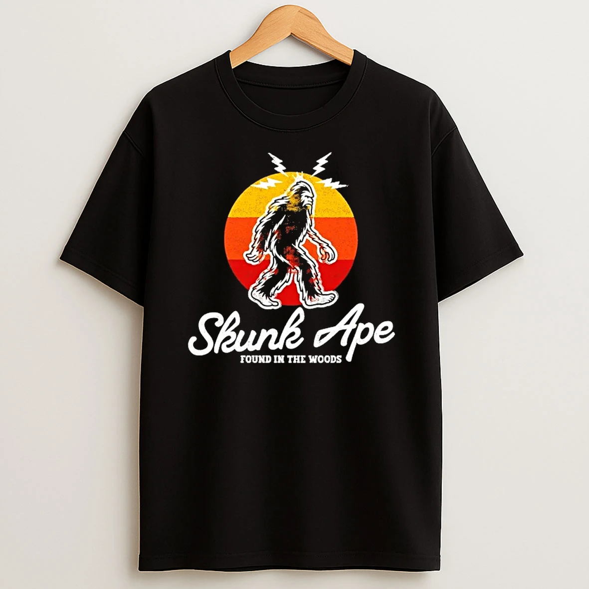 Bigfoot Skunk Ape Found In The Woods Vintage T Shirt