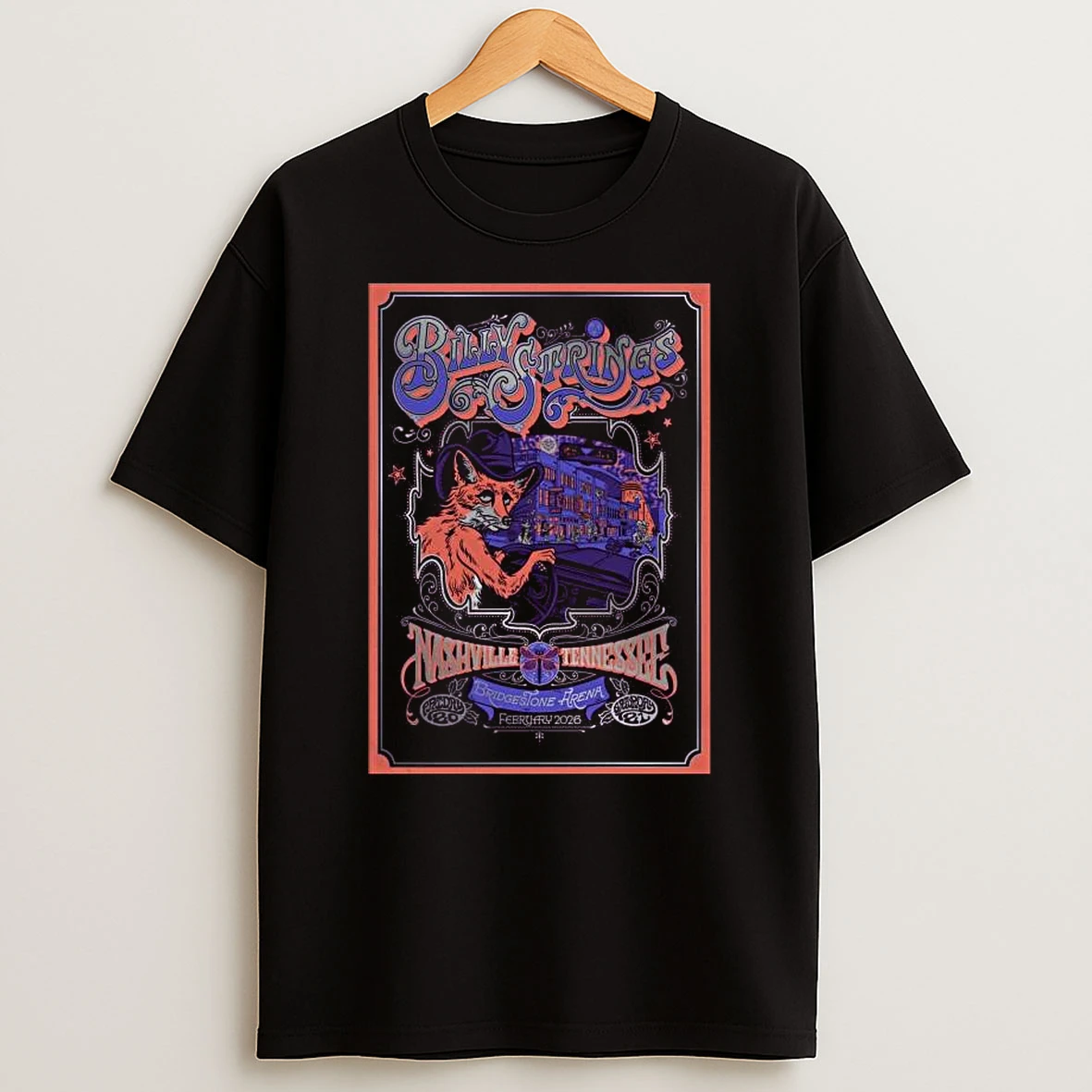Billy Strings February 20 21 2026 Bridgestone Arena Nashville Tn T Shirt