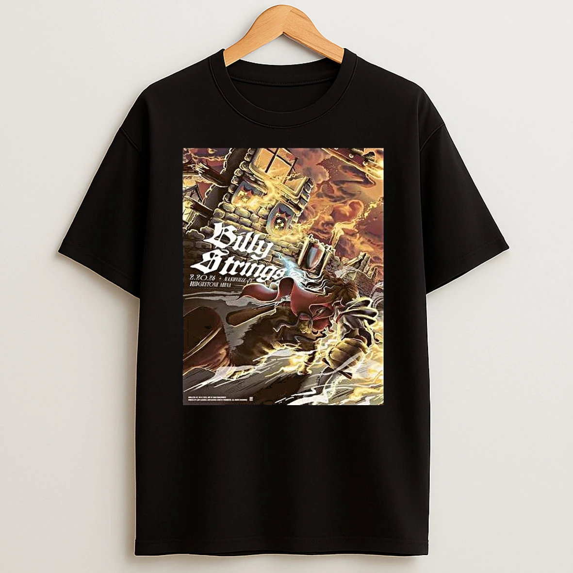 Billy Strings Nashville Tennessee 2026 Bridgestone Arena Night 1 On February 20 2026 T Shirt