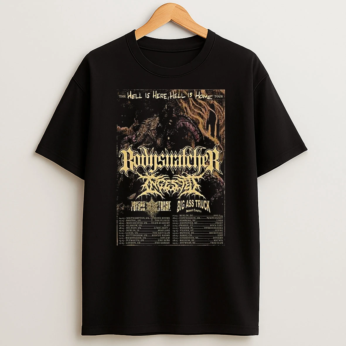 Bodysnatcher The Hell Is Here Hell Is Home Tour 2026 T Shirt