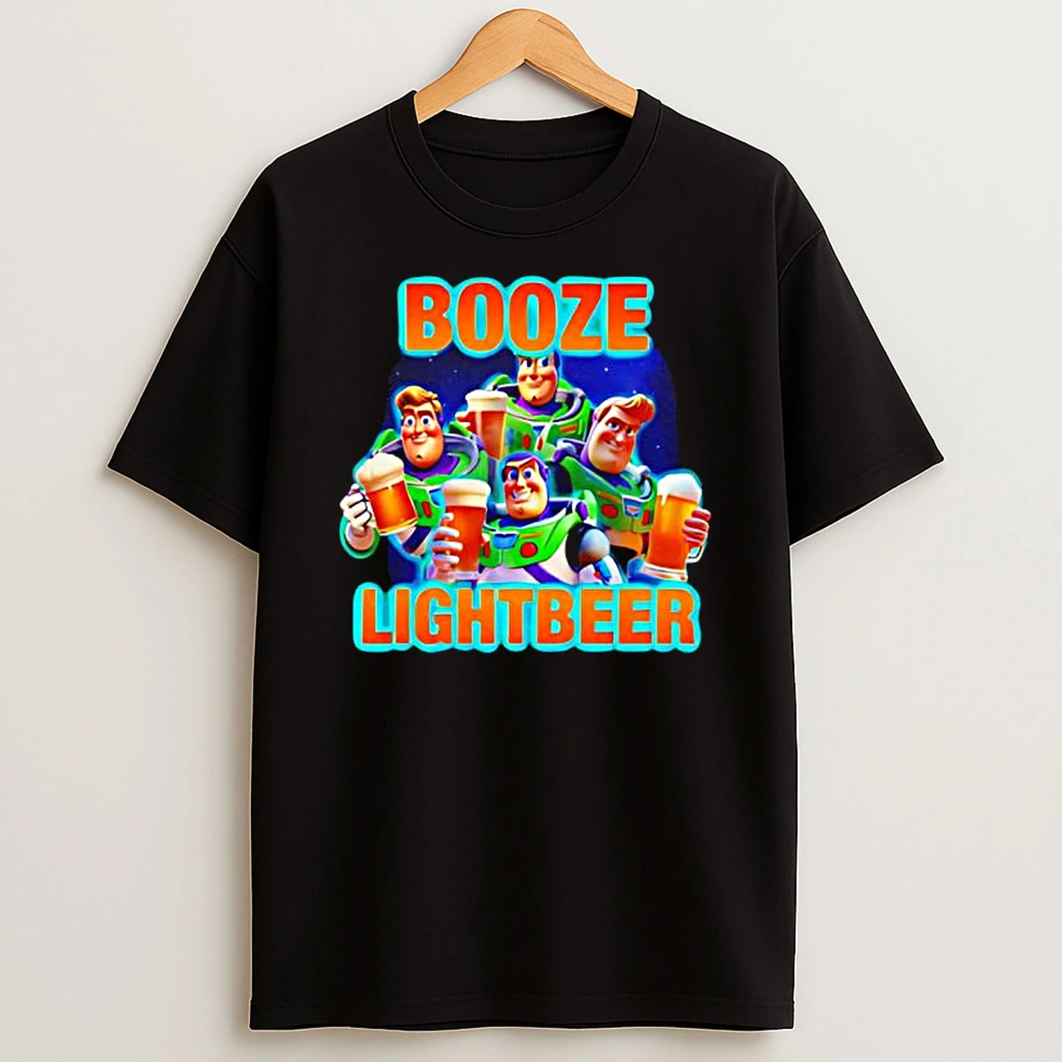 Booze Light Beer Graphic T Shirt