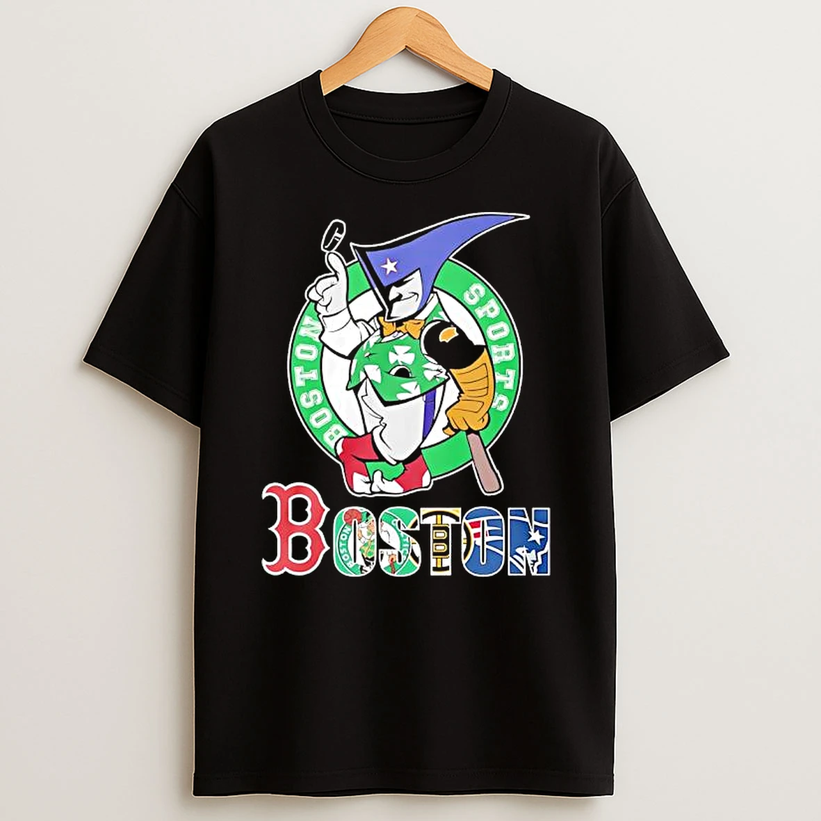Boston Sports Combines Mascots Red Sox X Celtics X Bruins X New England Patriots T Shirt