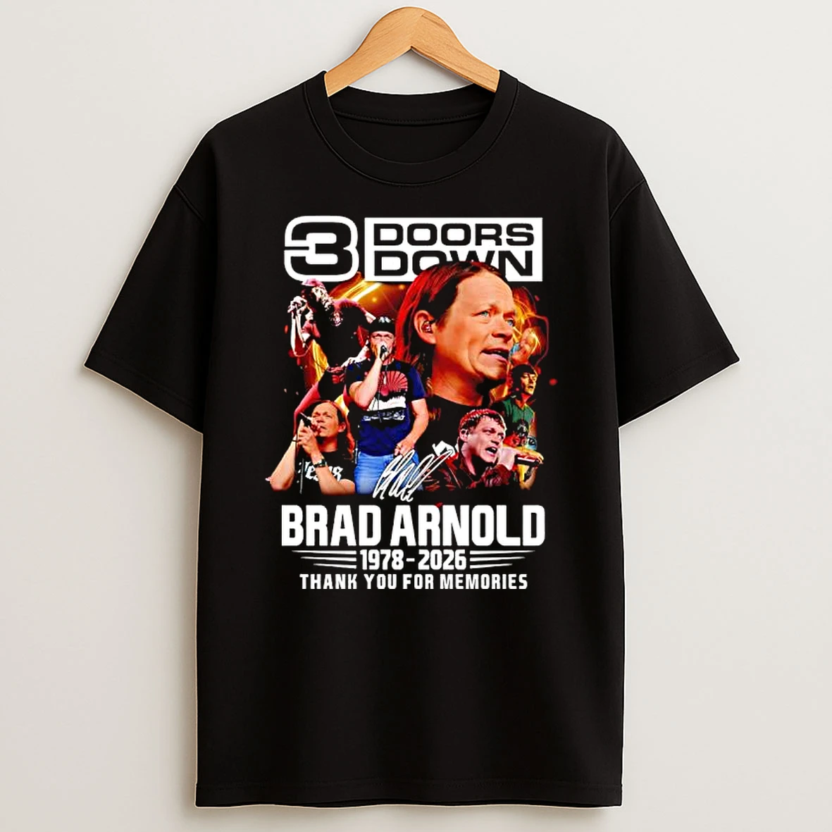 Brad Arnold 3 Doors Down 1978 2026 Passed Away Graphic T Shirt