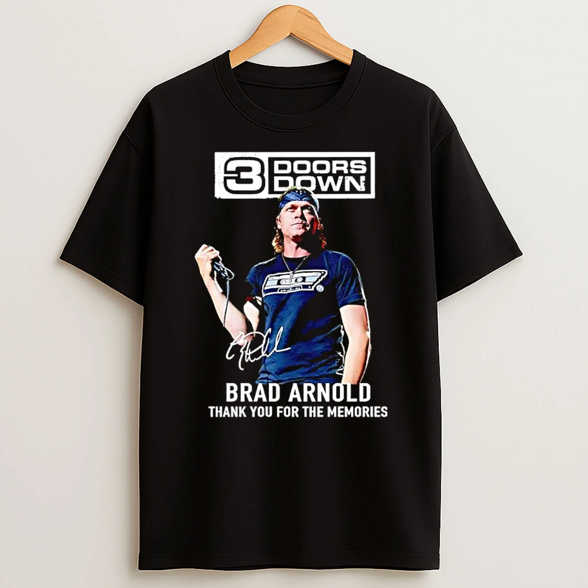 Brad Arnold 3 Doors Down Thank You For The Memories Signature T Shirt