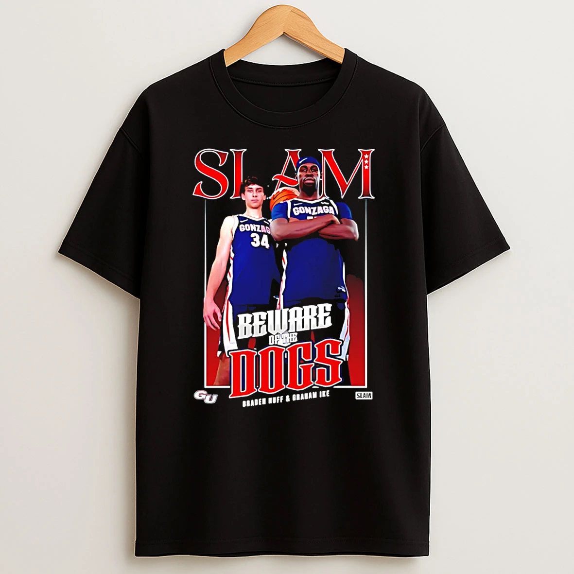Braden Huff And Graham Ike Gonzaga Bulldogs Beware Of The Dogs Slam T Shirt