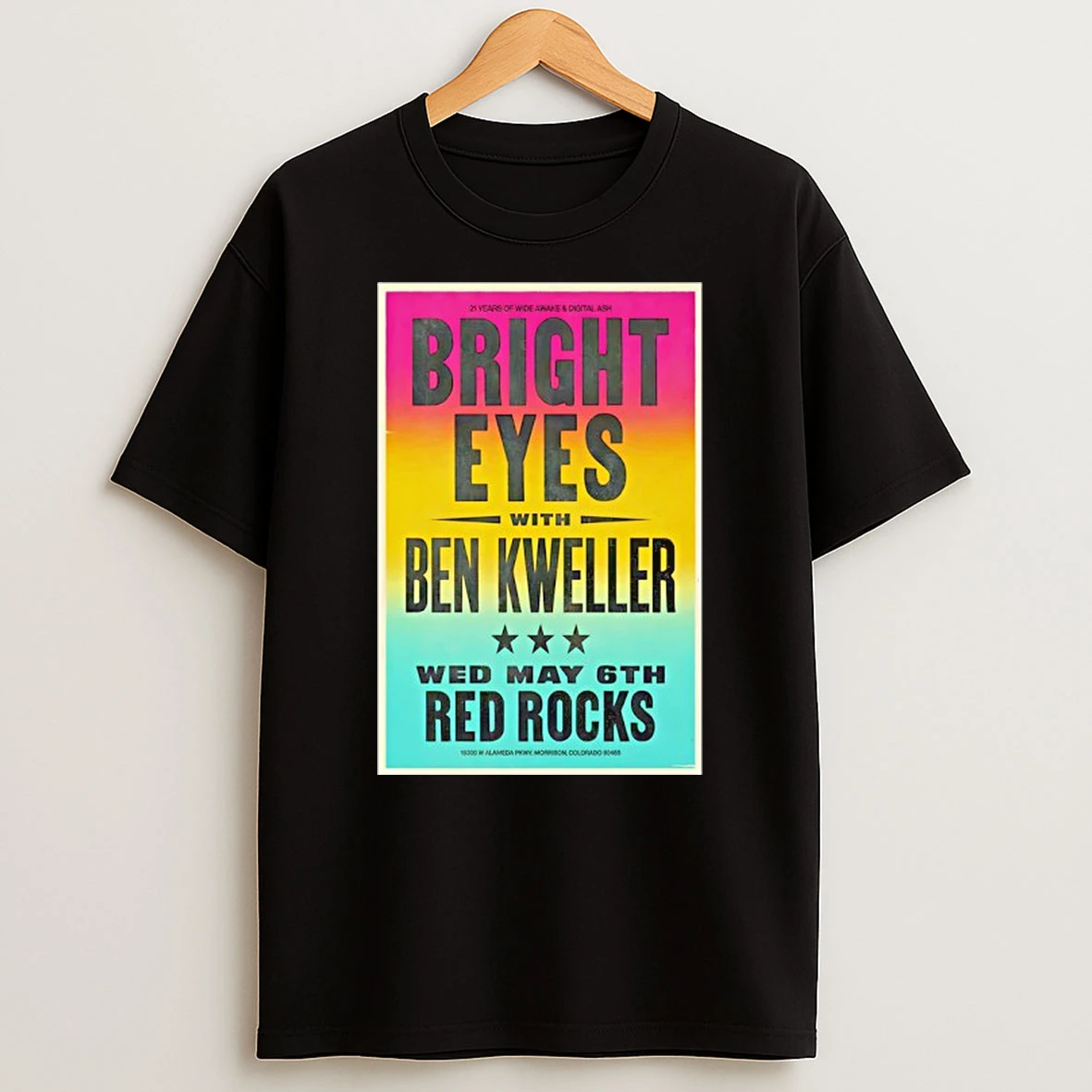 Bright Eyes And Ben Kwelle May 6 2026 Red Rocks T Shirt