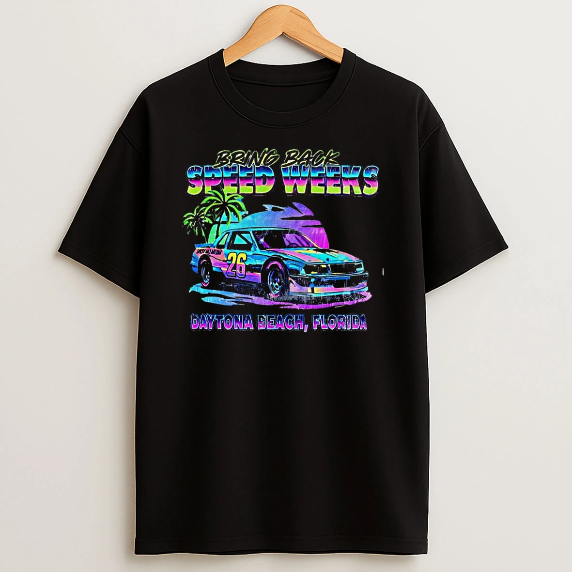 Bring Back Speed Weeks Daytona Beach Florida Racing Graphic T Shirt