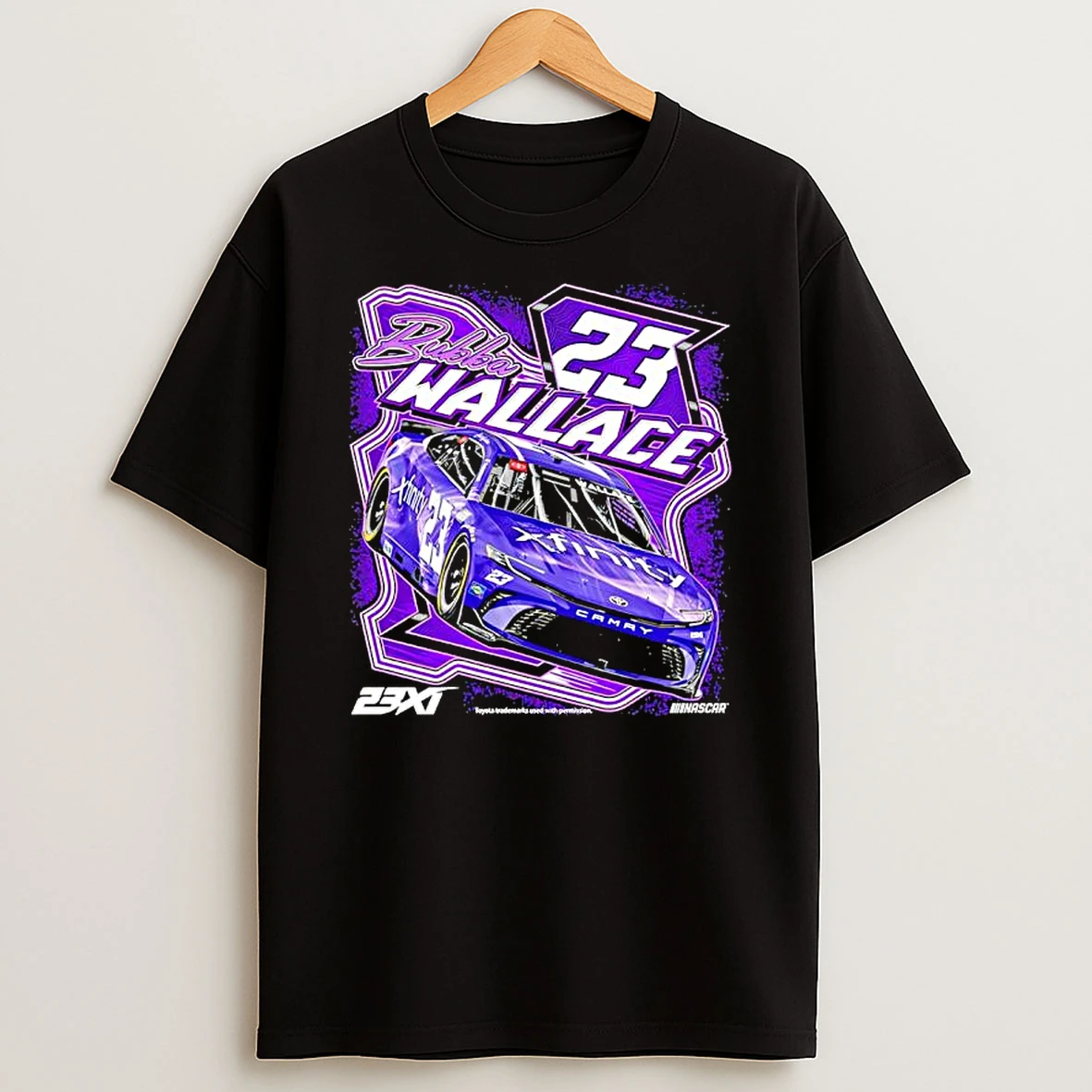 Bubba Wallaces No 23 Xfinity Toyota Camry Nascar Race Car T Shirt