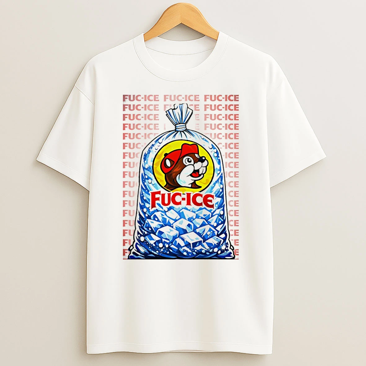 Buc Ees Fuc Ice Anti Ice Parody Logo T Shirt